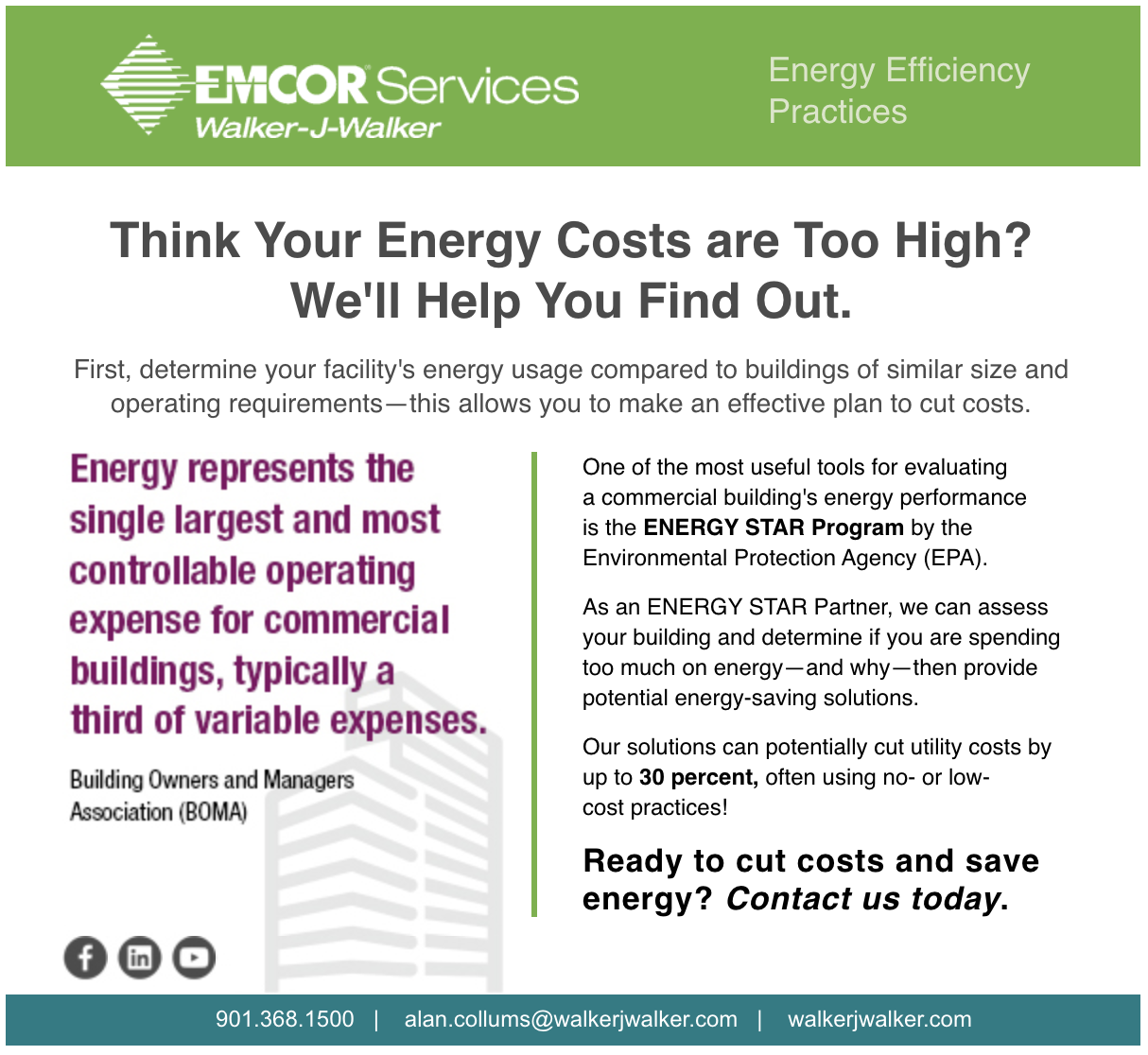 Think Your Energy Costs are Too High? We'll Help You Find Out.